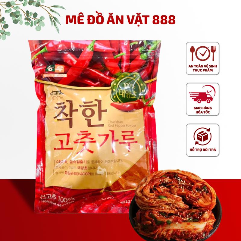 Ớt Bột Hàn Quốc 1Kg Loại Vảy Làm Kim Chi, Chân Gà Sốt, Thái Lẩu, Mì Cay Lên Màu Đẹp