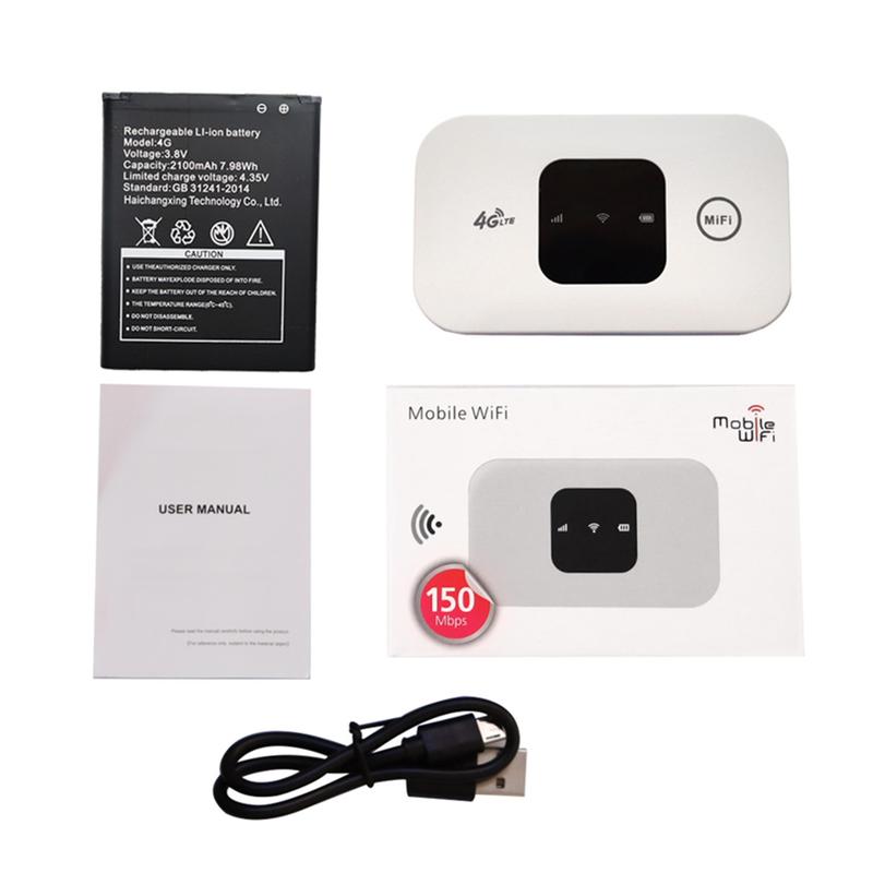 Bộ Định Tuyến WiFi 4G Không Dây, Modem Bỏ Túi, 150Mbps, Điểm Phát Sóng Di Động, Bộ Lặp Wifi Có Khe Cắm Thẻ SIM 4G, Vùng Phủ Sóng Rộng, Vận Chuyển 24 Giờ 6