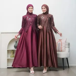 (ADA JUMBO)SAHARA Gamis Brokat Premium & Dress Pesta Modern Lebaran 2026 Busui Friendly Dress Cantik Manis Elegant