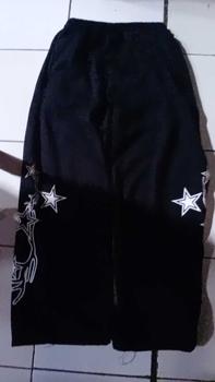 Product Review of BAGGY STAR PANTS CELANA KULOT OVERSIZE Panjang celana skena Wanita Pria Lembut unisex from R**1 0