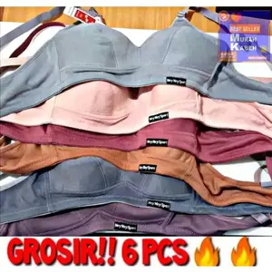 bh wanita dewasa tanpa busa isi 6 pcs bh wanita dewasa polos murah berkualitas Bra Tipis Renda Remaja
