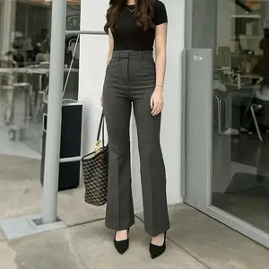 ARF - Celana Cutbray Casual Highwaist Formal Semiwool Celana Wanita Flare Pants Semi wool Premium Kulot Panjang Bawahan Size S-M-L-XL