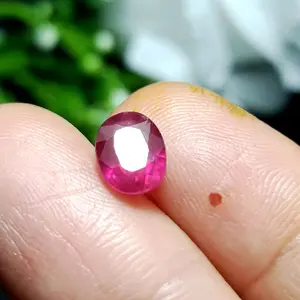 Batu Permata Red Ruby Cutting Oval High Quality - Merah Rubi Asli