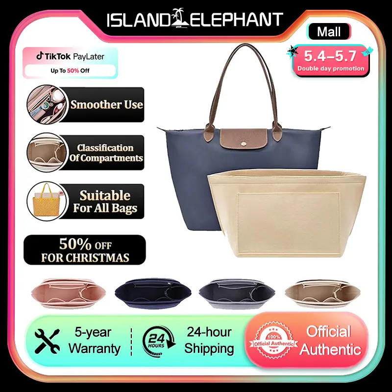 ISLAND ELEPHANT Bag Organizer Insert Hand Bag