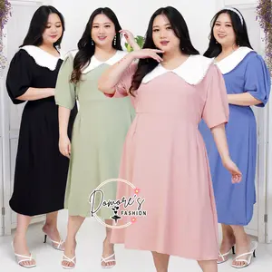 Domore - Dress Nazura / Dress Renda Wanita Jumbo / Dress Casual Korean Style Kekinian / Jumbo Dress / Dress Korean Style Viral Kekinian