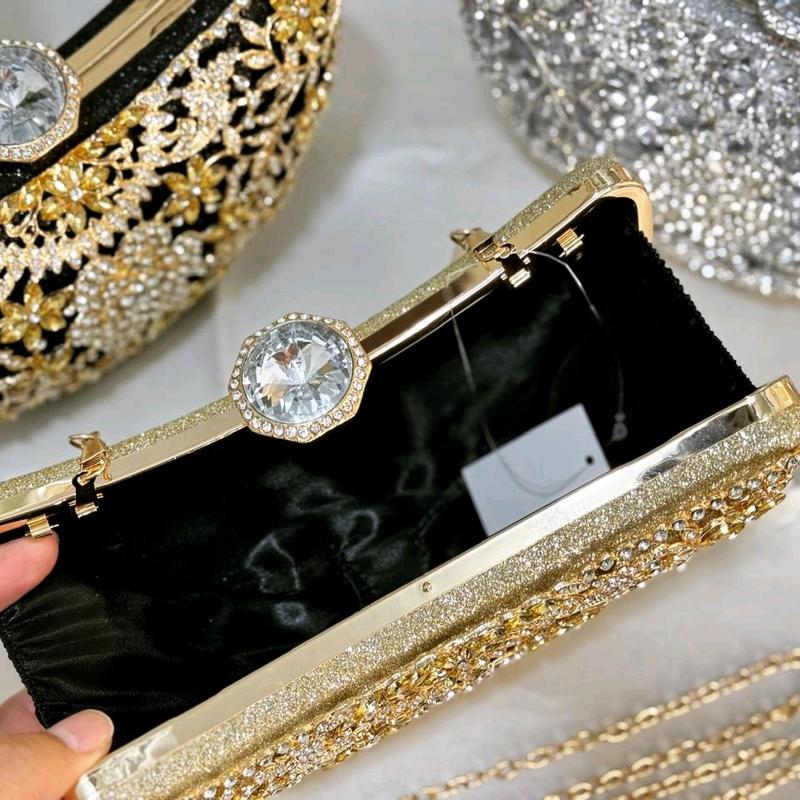 Tas Pesta LYDIA Embellished Crystal Box Clutch Wanita 6