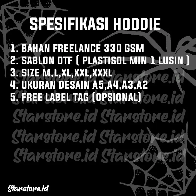 CUSTOM KAOS/HOODIE POLOS SATUAN 1