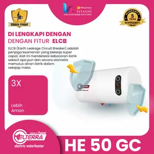 ELTERRA Water Heater HE-50 GC Pemanas Air Listrik Solahart PREMIUM