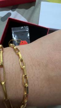 Product Review of Wing Sing Rantai Gelang Tangan Paper Clip Sauh Saud Licin Fesyen Original Tulen Emas 916 / 916 Gold Solid Bracelet from D**g 0