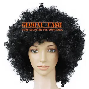 Wig hitam/ wig kribo/ Wig Badut / Wig Cosplay/ Rambut Palsu full/ rambut badud/ rambut badut