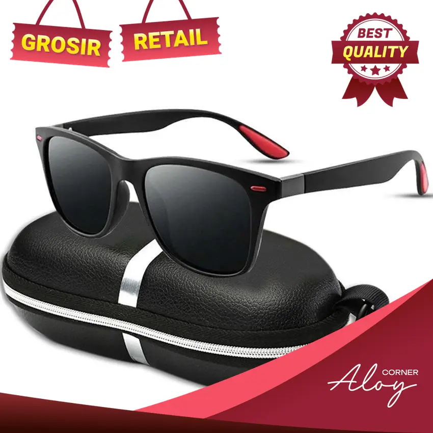 PL-PZ001 Polarized Sports Sunglasses Men Women Driving Square Frame Eyewear Male Goggle UV400