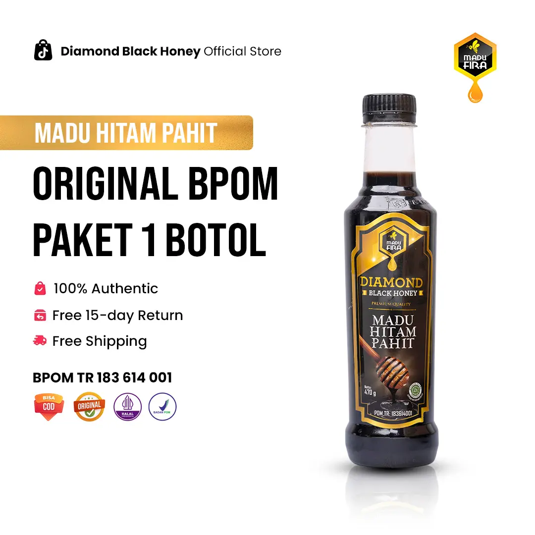[FLASH SALE] MADU HITAM PAHIT DIAMOND PAKET 1 BOTOL