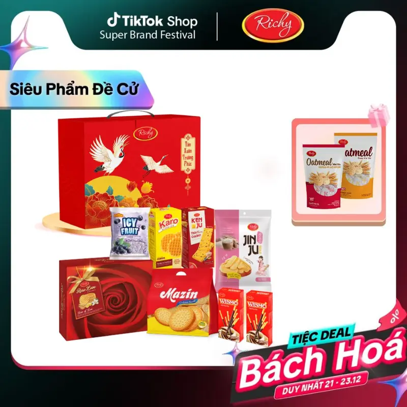 [TẶNG 2 QUÀ] RICHY Set Quà Tết Tân Xuân Trường Phúc - Tết 2026