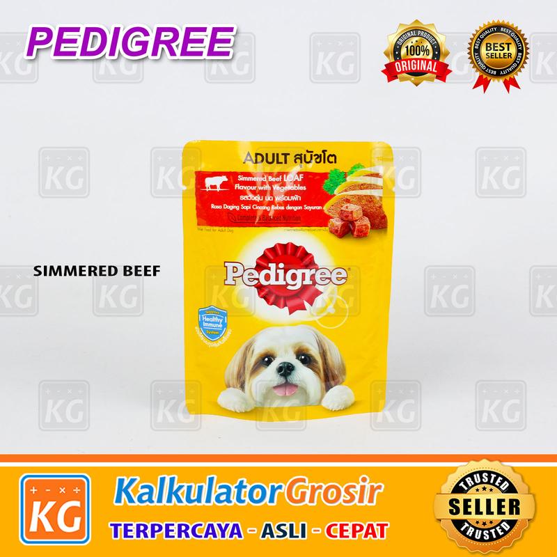 Pedigree Pouch 80gr Wet Dog Food Pedigree Makanan Anjing Puppy Adult Dewasa 3