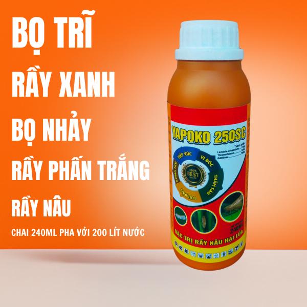 Chai YAPOKO 250SC, 240ml - Hỗ trợ kiểm soát nhóm côn trùng chích hút và sâu ăn lá phổ biến trong nông nghiệp rệp sáp