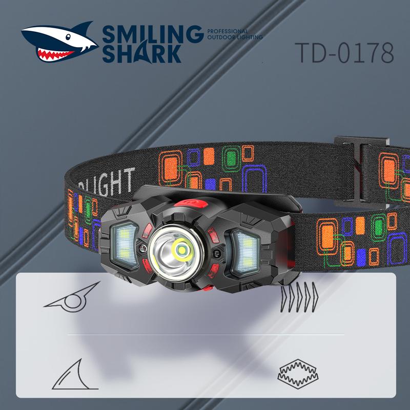 【TD-0178】Smilingshark multifunctional headlights, induction function ...