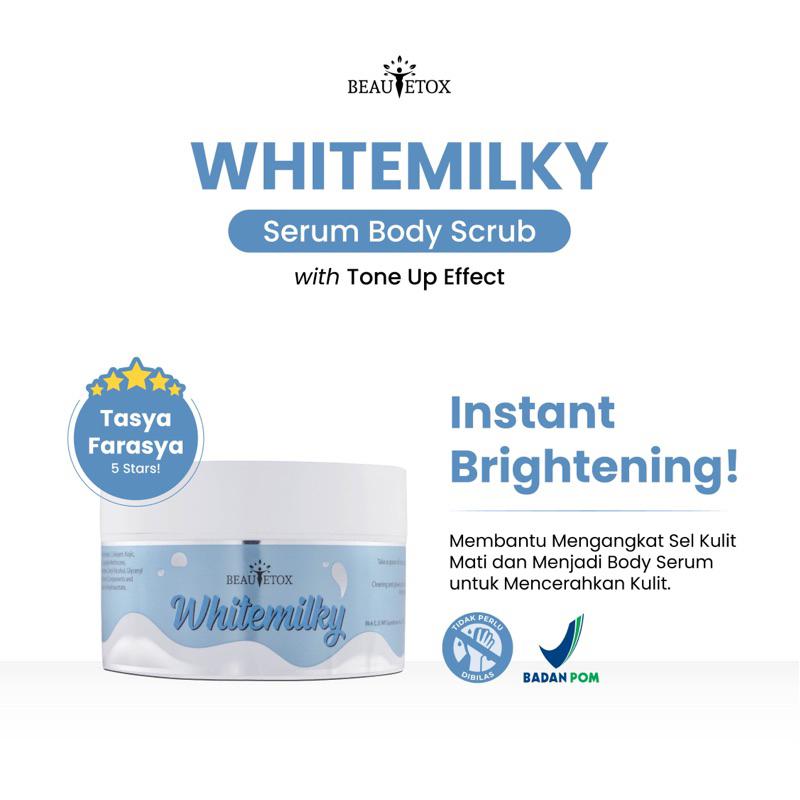 Beautetox Original Whitemilky Jasmine Chocowhite Exfoliator Emulsion Body Scrub Tanpa Bilas Lulur 2