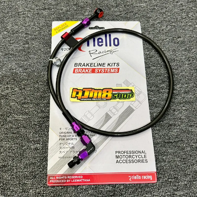 Selang Rem Depan Riello 90 drajat panjang 92cm Universal Motor 5