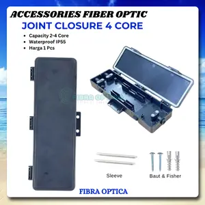 Fiber Optic Mini Joint Closure  4 Core Hitam |  4C  Joint closure FO mini  Black  FTTH