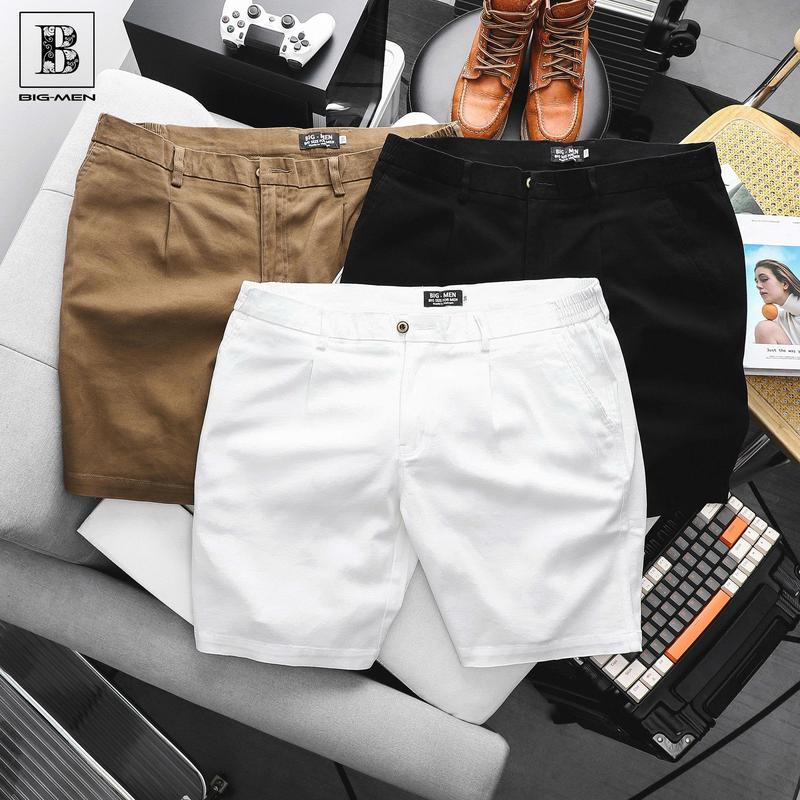[ Big size 90- 135 kg] Quần short kaki bigsize nam phối lưng thun 2 bên thoáng mát thời trang Big Men_ mẫu 2
