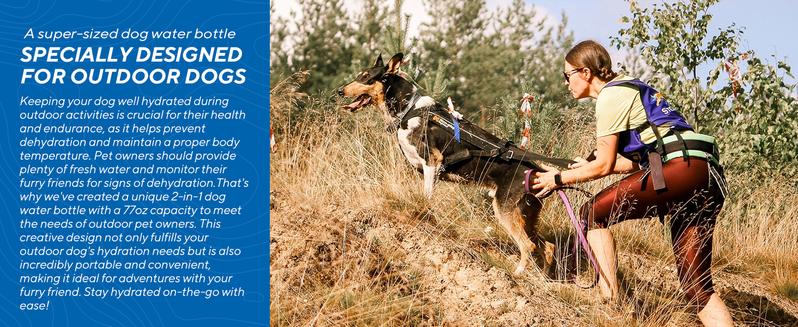 Product Introduction of Large Dogs Water Bowl Dispenser, Walking, Camping, Hiking, Portable, Sturdy, 2 in 1 combo pet travel 5