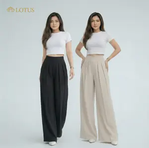 LOTUS - Lavie Pants Culote Palazzo highwaist Celana Panjang Wanita Fashion Muslim Kasual Terbaru Kekinian