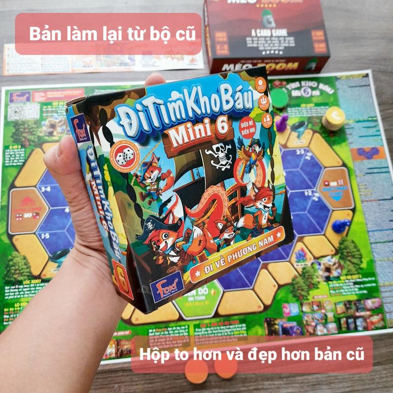 Đi tìm kho báu mini 1,2,3,4,5,6 Board game Foxi-trò chơi phát triển tư duy-dễ chơi-vui nhộn-giá siêu rẻ 6