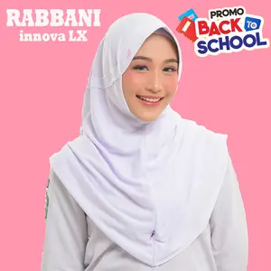 Rabbani ORi- Kerudung Rabbani Asli Innova Lx (Pita Didalam / Serut Dalam) | Kerudung Sekolah Jilbab Instan