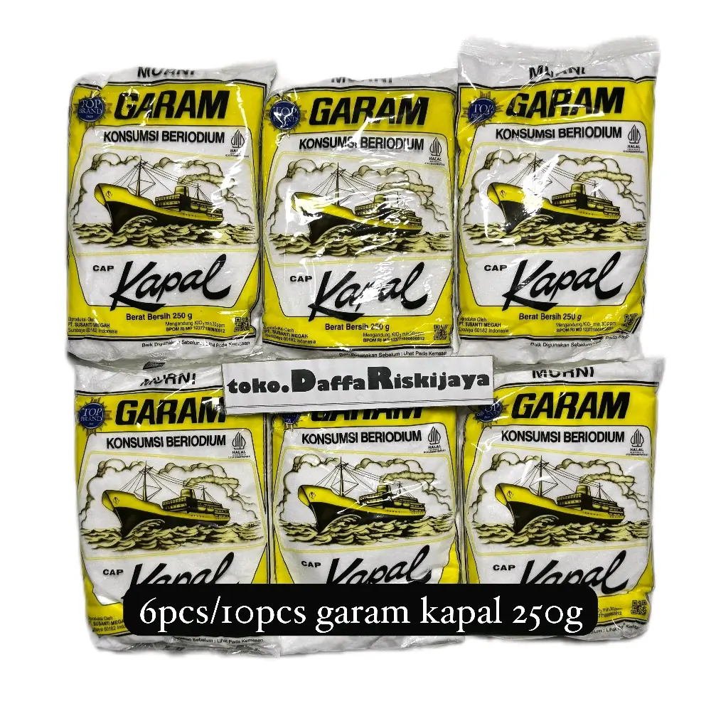 10pcs/6pcs GARAM HALUS CAP KAPAL ISI 250GRAM BERYODIUM HALAL