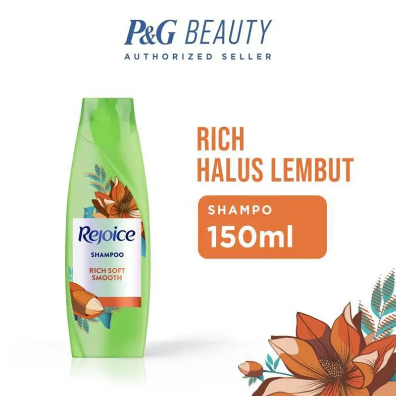 Rejoice Shampo Rich Halus Lembut 150 ml 1 Pcs Dan Rejoice Conditioner Rich Halus Lembut 320 ml 1 Pcs 1