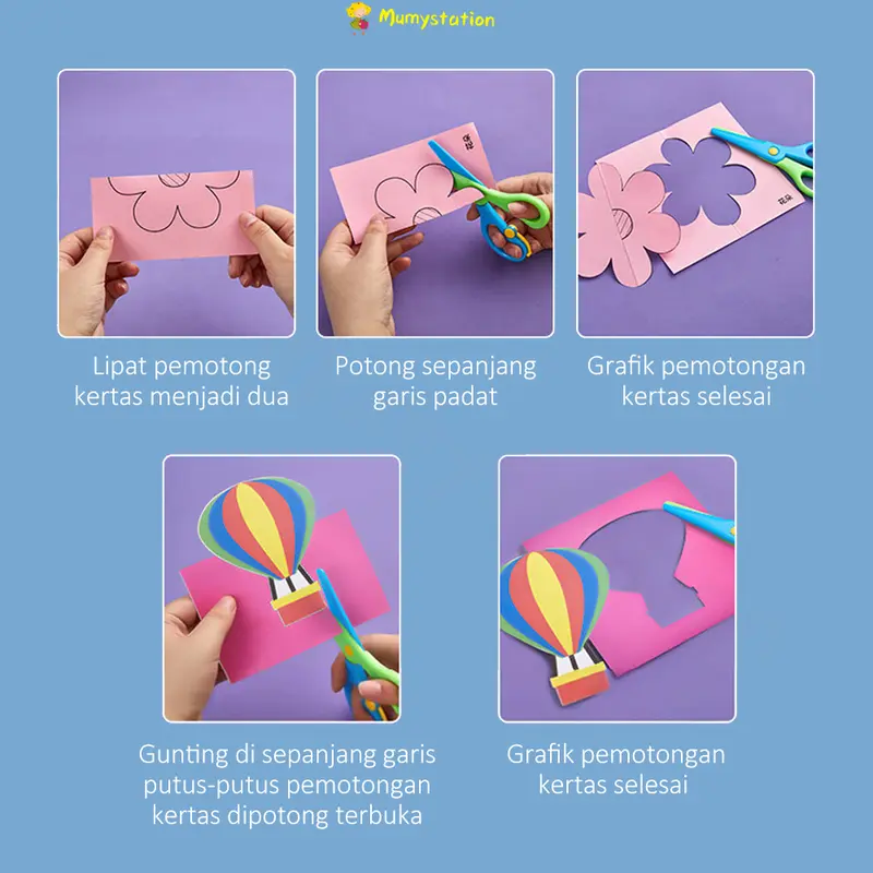 Mumystation DIY Paper Cutting Anak Cutting Paper Set Prakarya Anak Mainan Edukasi Anak 6