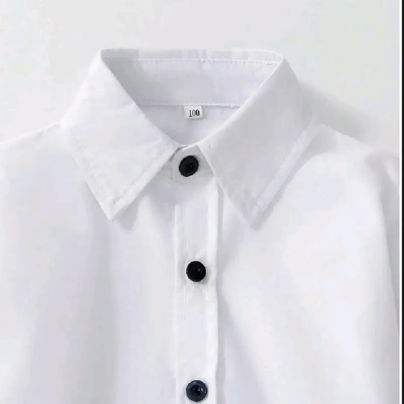 Pakaian anak Baju anak Atasan Kemeja anak lengan panjang Hem anak Kemeja polos Fashion 7