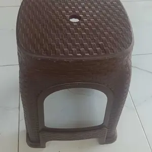 PXTON - Kursi Plastik Rotan Motif Anyam / Kursi Bakso / Bangku Bakso / Kursi Cafe Plastik Motif Rotan Premium / Kursi Baso Segi Rotan