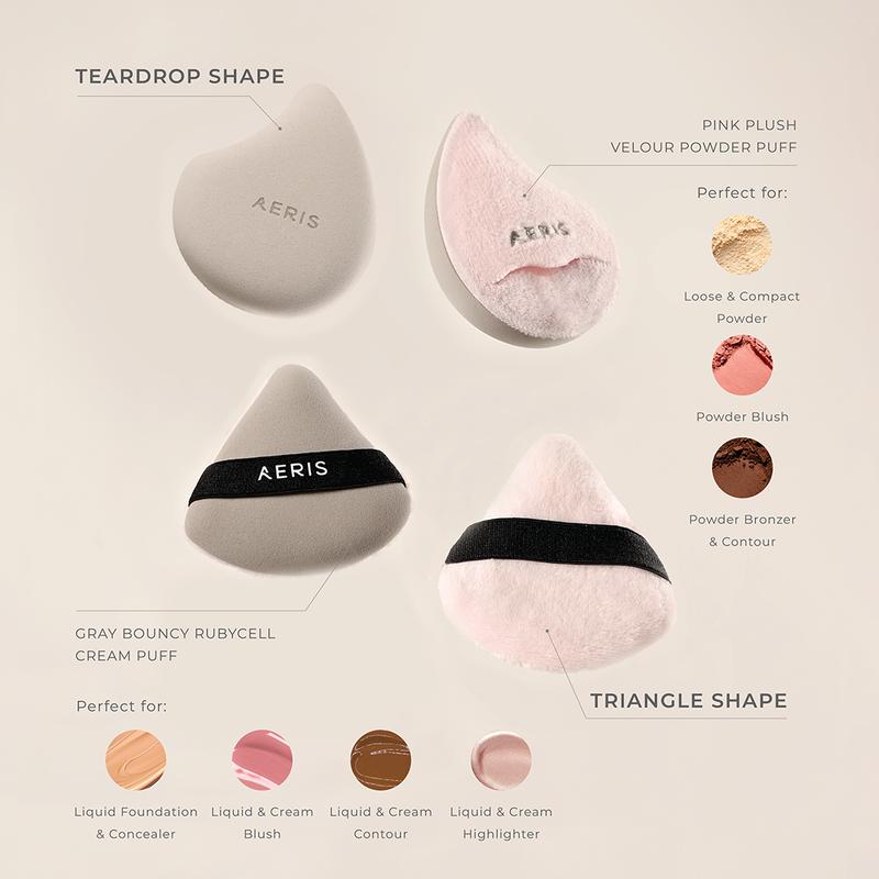 Aeris Beauté Flawless On The Go Bundle | 1 Set Bundle Paket Hemat Brush Spons Make Up Travel Portable Multifungsi 3