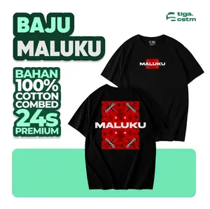 Kaos MALUKU Tshirt Baju Distro Cotton Bombed 24s UNISEX KAOS BATIK MALUKU