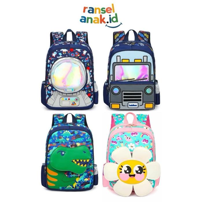 Promo [RA.ID] HoloGear - Tas Ransel Anak Sekolah Premium Bahan Anti Air  Motif Hologram Untuk Anak Laki-Laki Perempuan // Kids Backpack Waterproof -  ...