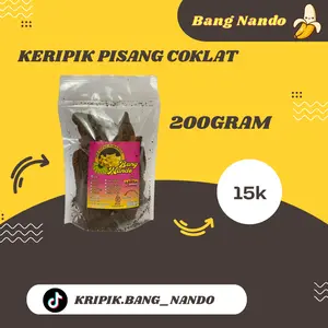 PROMO 200 GRAM KERIPIK PISANG COKLAT BANG NANDO OLEH-OLEH KHAS LAMPUNG