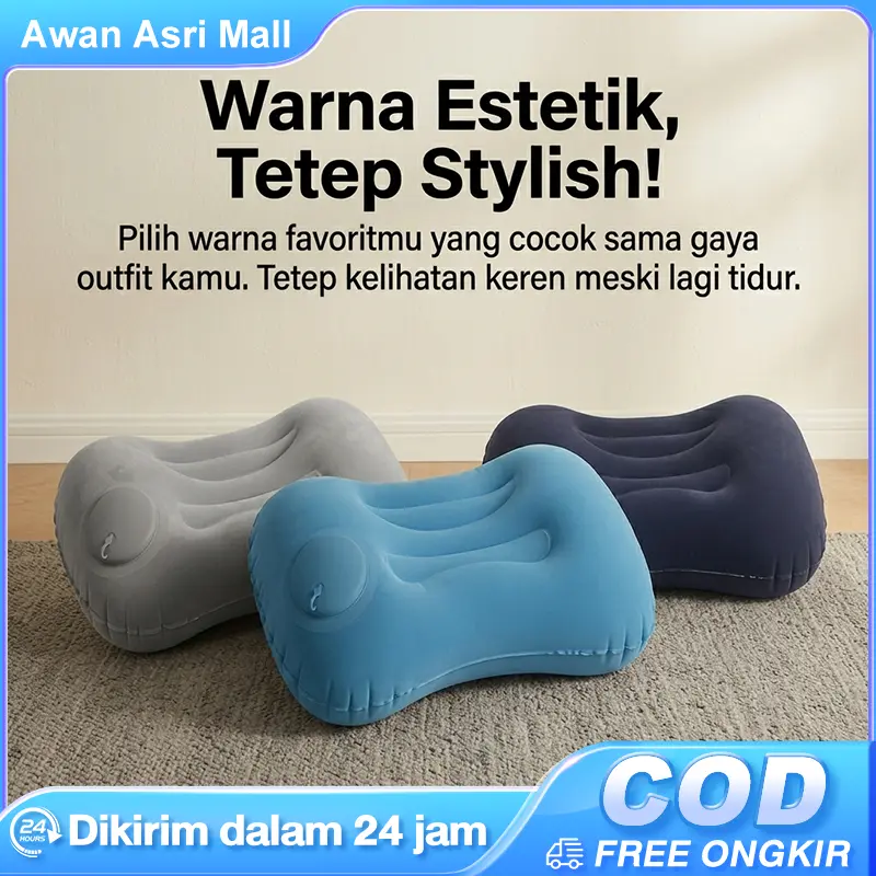 Bantal Angin Lipat Tekan – Simpel Digunakan, Ringan Tanpa Beban, Praktis untuk Semua Kegiatan!
