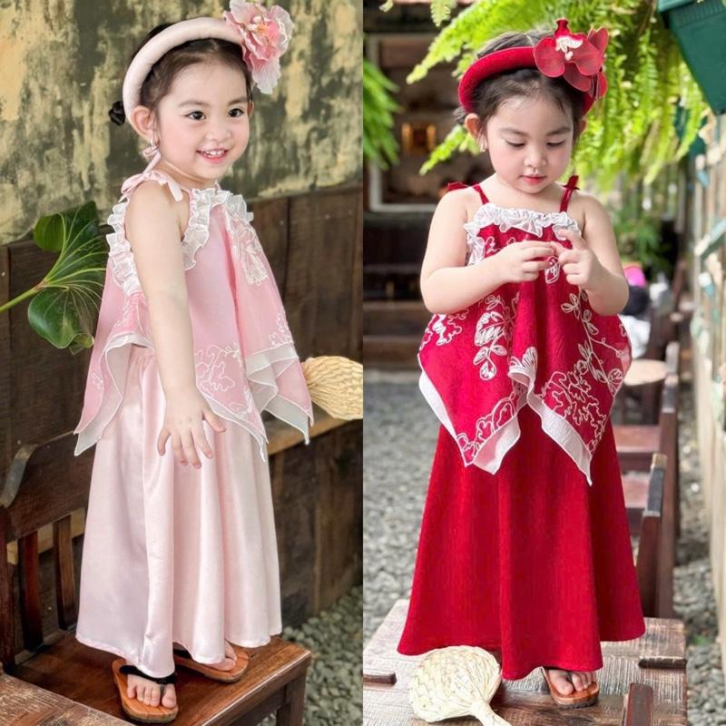  SY9  Kèm Mấn Hoa  Sét Yếm TẾT 2026 Váy Hoa Nguyệt Xinh Xắn Cho Bé Hot Nhất - Vani Kids 