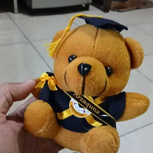 boneka wisuda 13-15cm selendang nama dan logo
