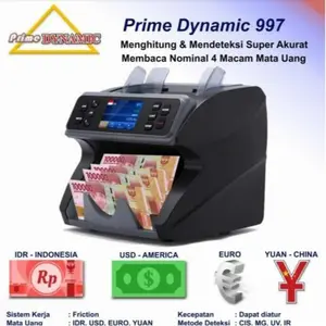 Prime Dynamic 997 Mesin Hitung dan deteksi Uang IDR CNY EURO DOLLAR