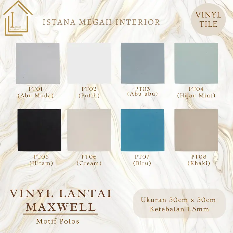 Lantai Vinyl Floor Tile Maxwell Motif Polos Marmer Granite 4