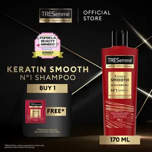 [EXCLUSIVE PROMO - BUY 1 GET 1] Tresemme Keratin Smooth Shampoo 170Ml FREE Hair Mask 30g