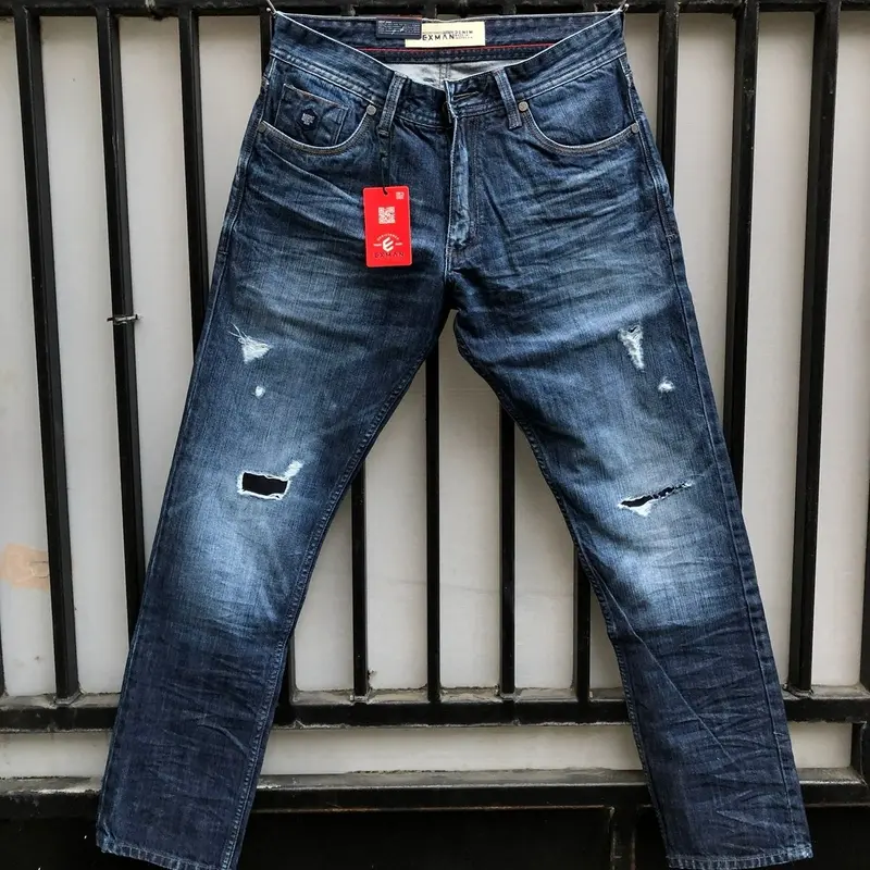 Jeans pria panjang | celana panjang pria | celana panjang jeans | jeans panjang |  Celana Panjang Distro Cowok Dewasa Denim Fit 4