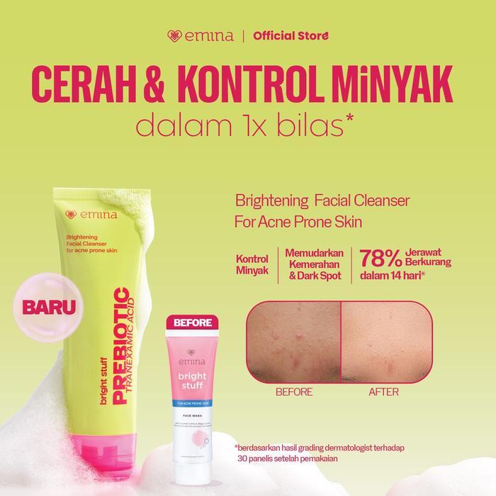 Emina Bright Stuff for Acne Prone Skin Face Wash - Sabun Untuk Jerawat