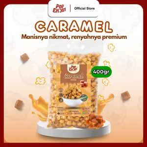 PopENjoy - [400gr] POPCORN ALL VARIAN UK 400gr | Makanan Manis Crispy Camilan Sehat Popkron Snack Jagung Jajanan Kering Brown Caramel