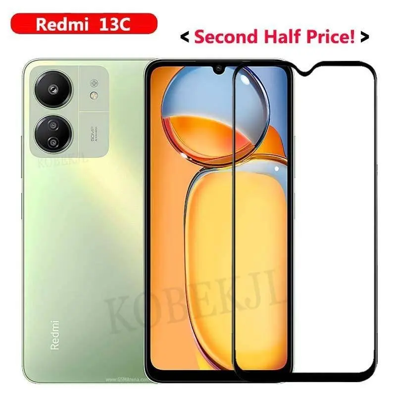 For Redmi 13C High Quality Tempered Glass Full Coverage Flim For Redmi 13C 13 C Redmi13C Screen Protector Glass Flim HD