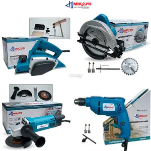 MIKAYO  PROMO Pak Paket tukang kayu 4 item - ISKU lengkap Mesin Serut kayu + Mesin Circular Saw + Mesin BOR 10MM + Mesin gerinda 4 inch ORIGINAL - 4 ITEM ORI MIKAYO