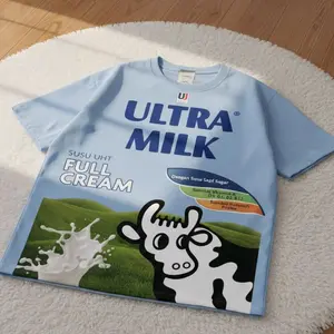 Free Name Sticker | T-Shirt Anak Unisex Motif Indomie Jajan Chiki Susu Viral |  Bahan Katun Combed 30s | 1–12 Tahun