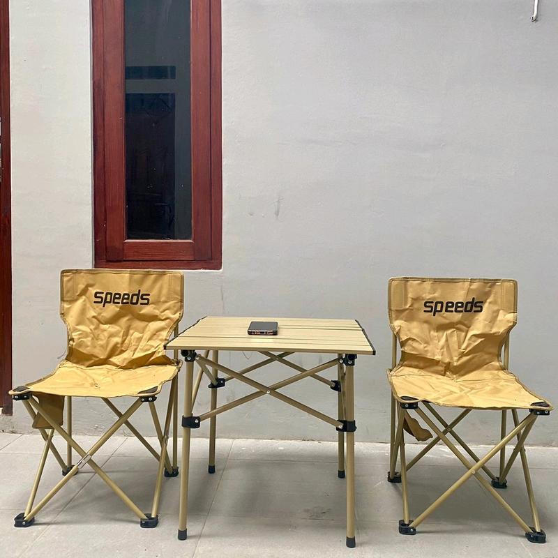 SET PAKET 2 KURSI 1 MEJA XL TABLE ALUMUNIUM OUTDOOR CAMPING MULTIFUNGSI 3